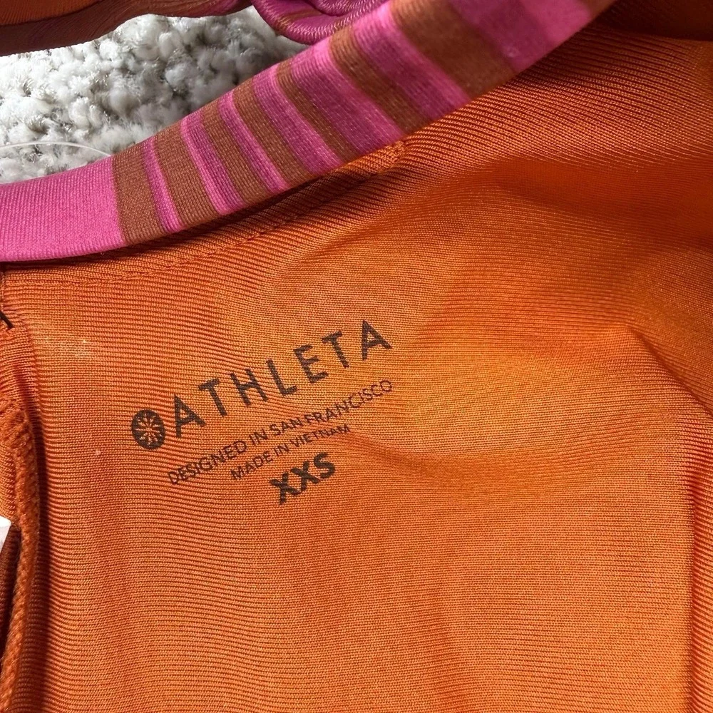 NWT Women's Athleta Warm-Colored Ibiza Scoop Swim Bikini‎ Top Size XXS D-DD Cup